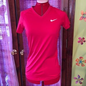 Pink Nike Pro Elite V-Neck